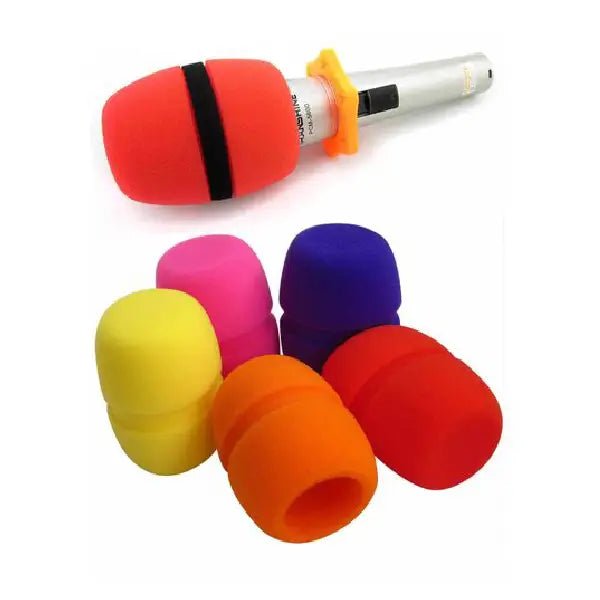 Mic foam windscreen Kenya on handheld mic during live church or studio performance
