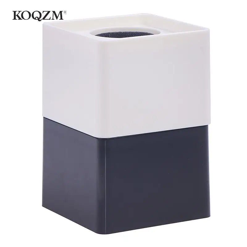 Microphone Logo Flag Station Cube – Square Shaped Interview Mic Station, ABS Prop Stand for News Reporting, KTV, and Interviews - ZAMAR AUDIO SOLUTIONS