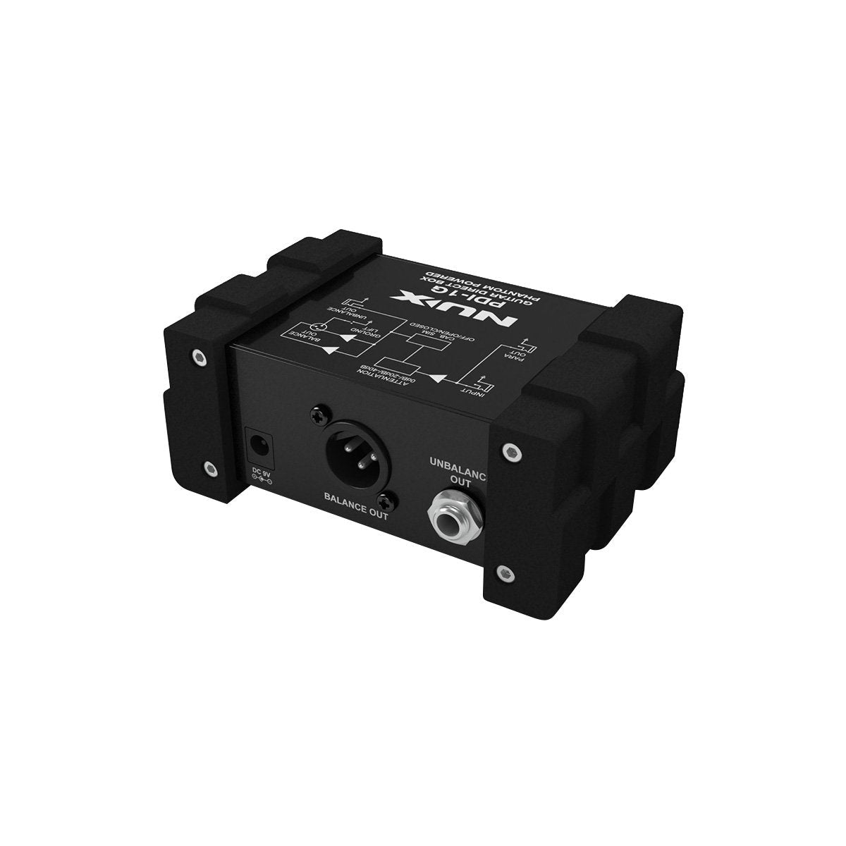 NUX PDI-1G guitar DI box Kenya — connected to audio interface in studio
