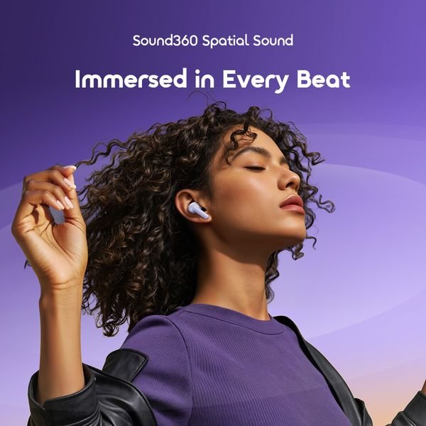 Oraimo SpaceBuds Lite Kenya earbuds worn in ear, showing ergonomic fit and touch control surface