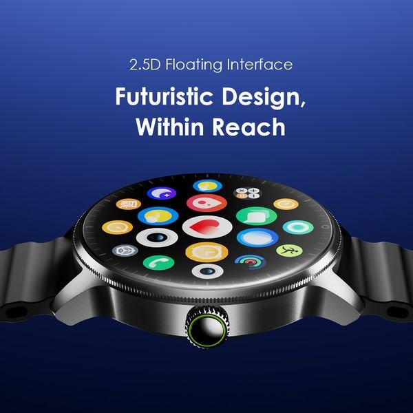 Oraimo Watch 5R Pro smartwatch health tracking display with heart rate and SpO2 — Kenya