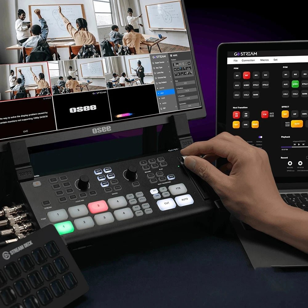 Osee GoStream Switcher Duet – Multiple Camera SDI and HDMI Live Stream Video Mixer with SD Record and NDI HX Support - ZAMAR AUDIO SOLUTIONS