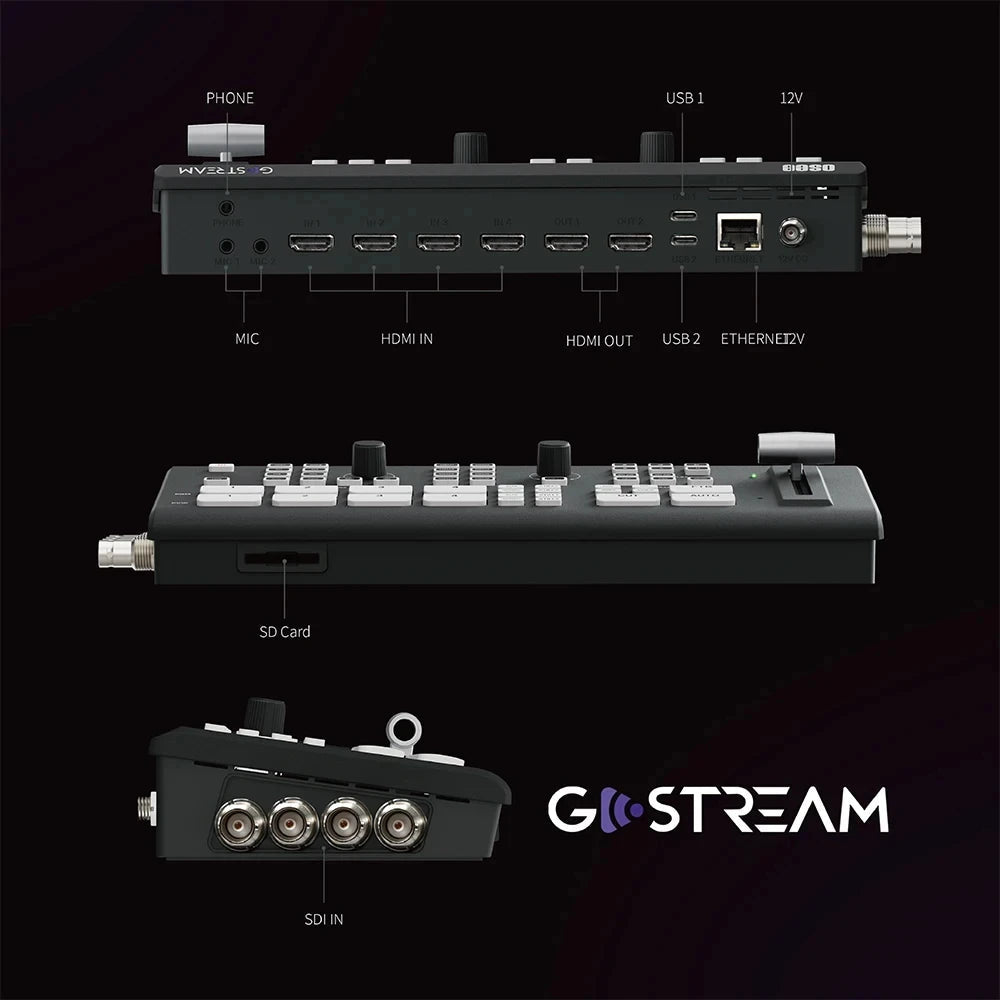 Osee GoStream Switcher Duet – Multiple Camera SDI and HDMI Live Stream Video Mixer with SD Record and NDI HX Support - ZAMAR AUDIO SOLUTIONS