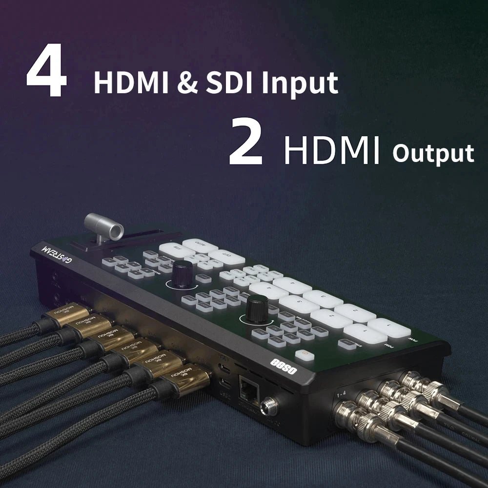 Osee GoStream Switcher Duet – Multiple Camera SDI and HDMI Live Stream Video Mixer with SD Record and NDI HX Support - ZAMAR AUDIO SOLUTIONS