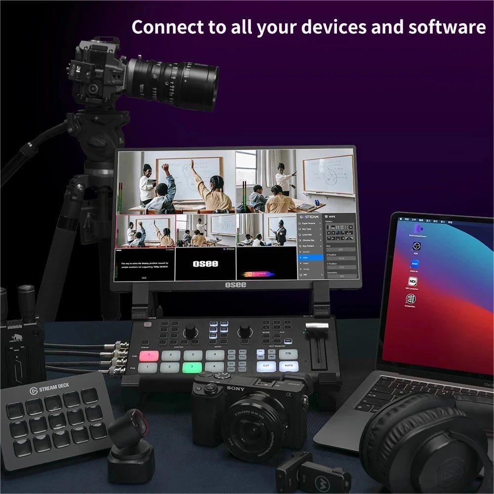 Osee GoStream Switcher Duet – Multiple Camera SDI and HDMI Live Stream Video Mixer with SD Record and NDI HX Support - ZAMAR AUDIO SOLUTIONS