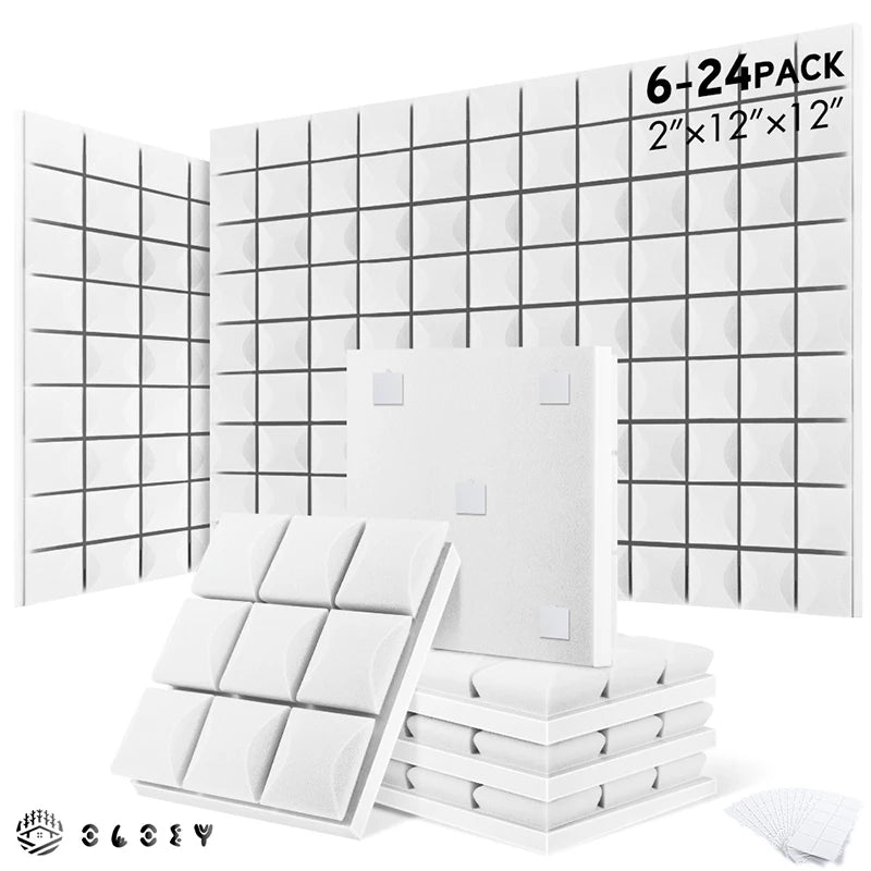 Panel Acoustic – 6/12/24 Pcs, High Density Soundproofing Foam Wall, Studio Acoustic Sponge, KTV Sound Insulation Treatment - ZAMAR AUDIO SOLUTIONS