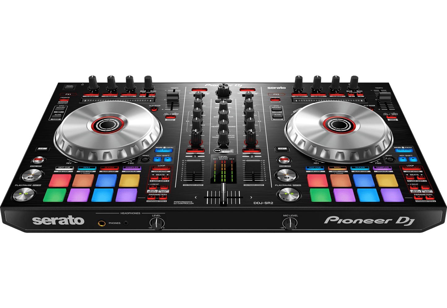 Pioneer DDJ‑SR2 2‑Channel Performance DJ Controller for Serato DJ Pro with RGB Pads - ZAMAR AUDIO SOLUTIONS