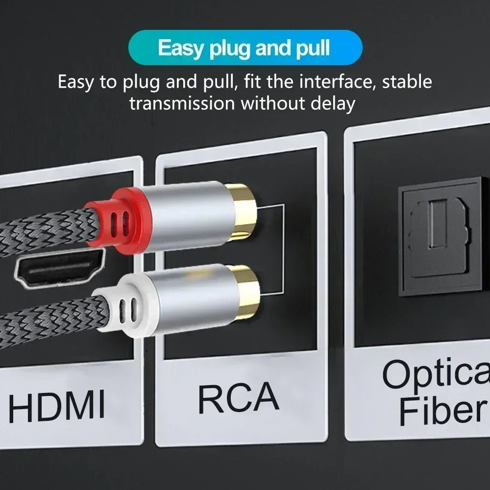 RCA Cable 2 RCA To 2 RCA Stereo Cables – Male to Male Aux Cable Jack for Home Theater, HDTV, TV, DVD, Loudspeaker, Power Amplifie - ZAMAR AUDIO SOLUTIONS