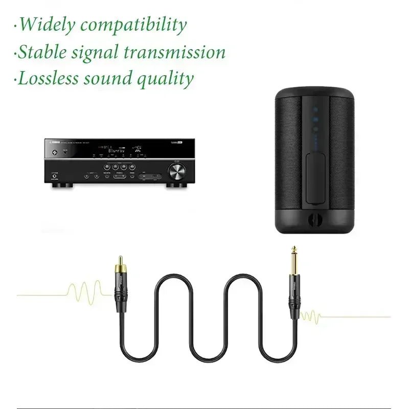 RCA To 1/4 Audio Cable – 2x 6.35mm TS to 2x RCA Male to Male Stereo Audio Adapter Cables for Microphone, Mixer, Sound Card, Amp - ZAMAR AUDIO SOLUTIONS