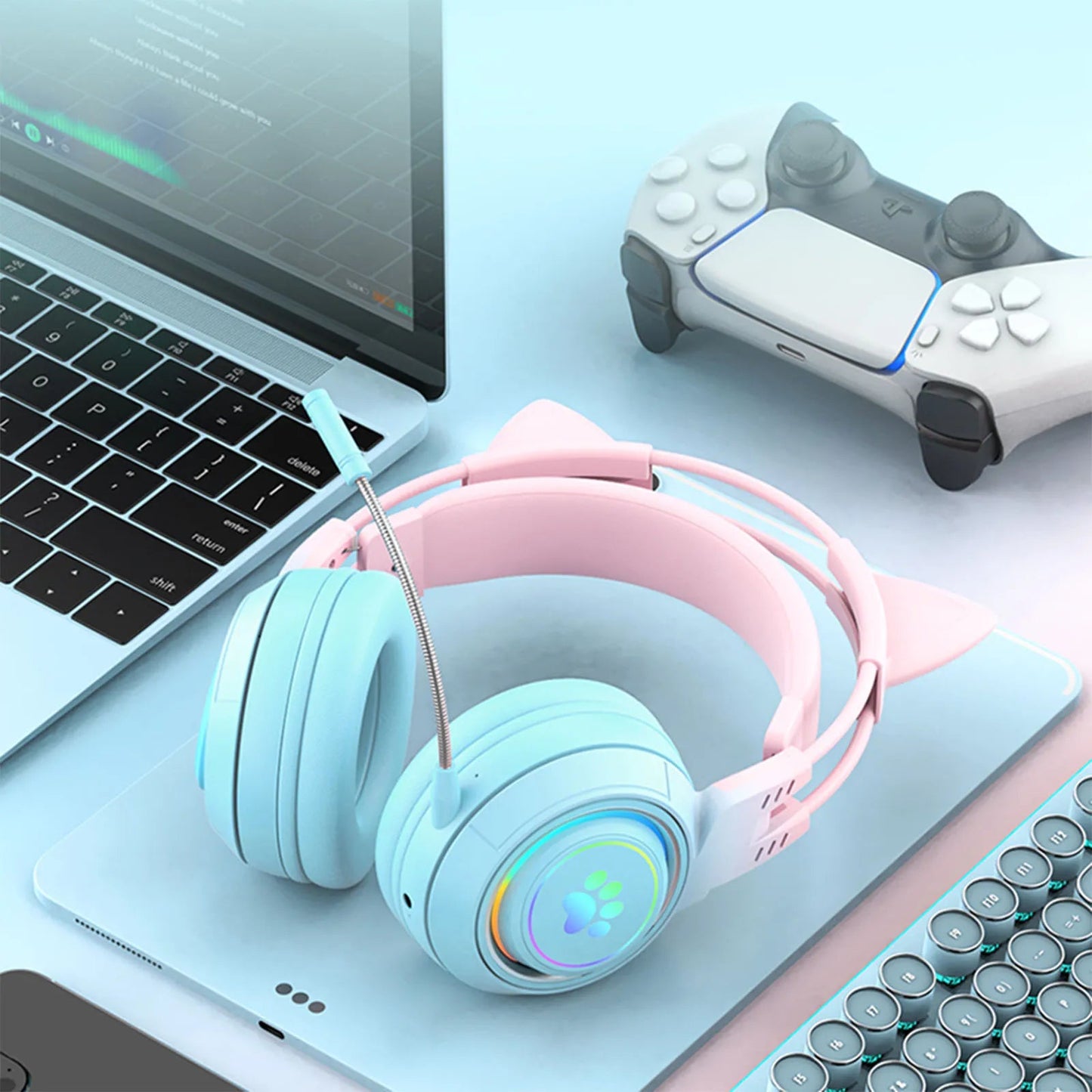 RGB Lights Professional Wireless Headphones – Flexible HD Microphone, Gaming Headset for Computer - ZAMAR AUDIO SOLUTIONS