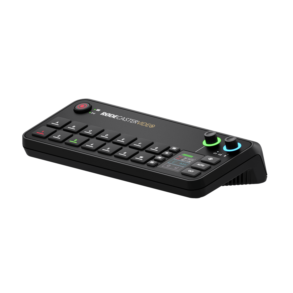 RØDECaster Video production console touchscreen and sound pad controls