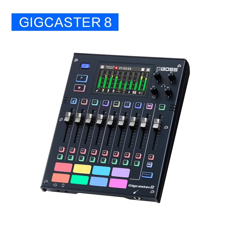 Roland Boss GCS - 8 Gigcaster 8 Multifunctional Live Broadcast Mixing Station – 8 - Channel Audio Mixer with Bluetooth and USB Interface for Musicians and Content Creators - ZAMAR AUDIO SOLUTIONS