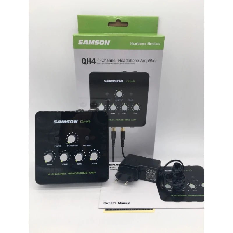 Samson QH4 4 - Channel Stereo Headphone Distribution Amplifier – Four Independent 1/4" Stereo Headphone Channels with Volume Control - ZAMAR AUDIO SOLUTIONS