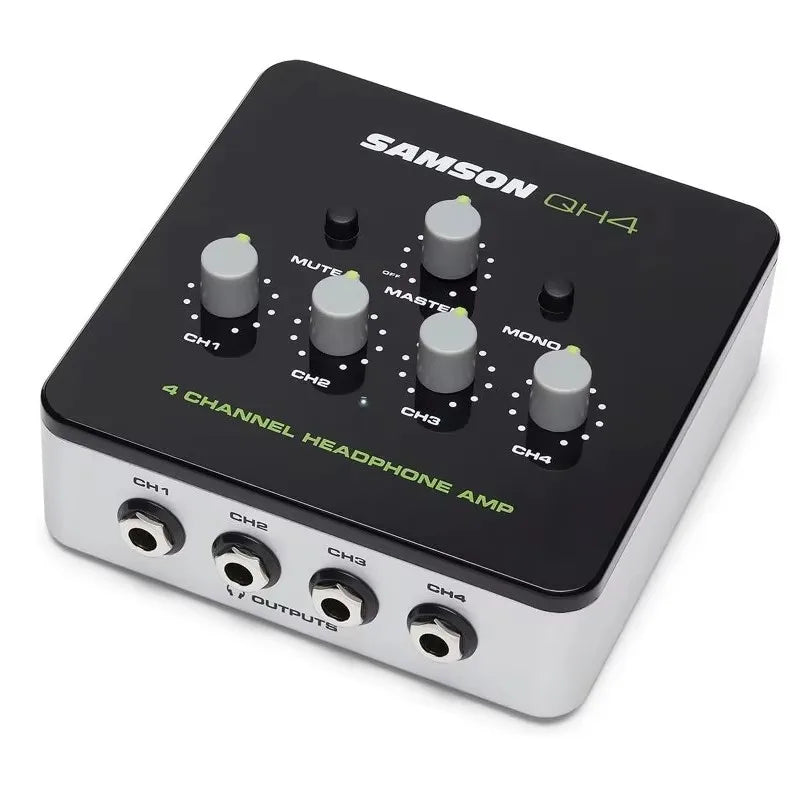 Samson QH4 4 - Channel Stereo Headphone Distribution Amplifier – Four Independent 1/4" Stereo Headphone Channels with Volume Control - ZAMAR AUDIO SOLUTIONS
