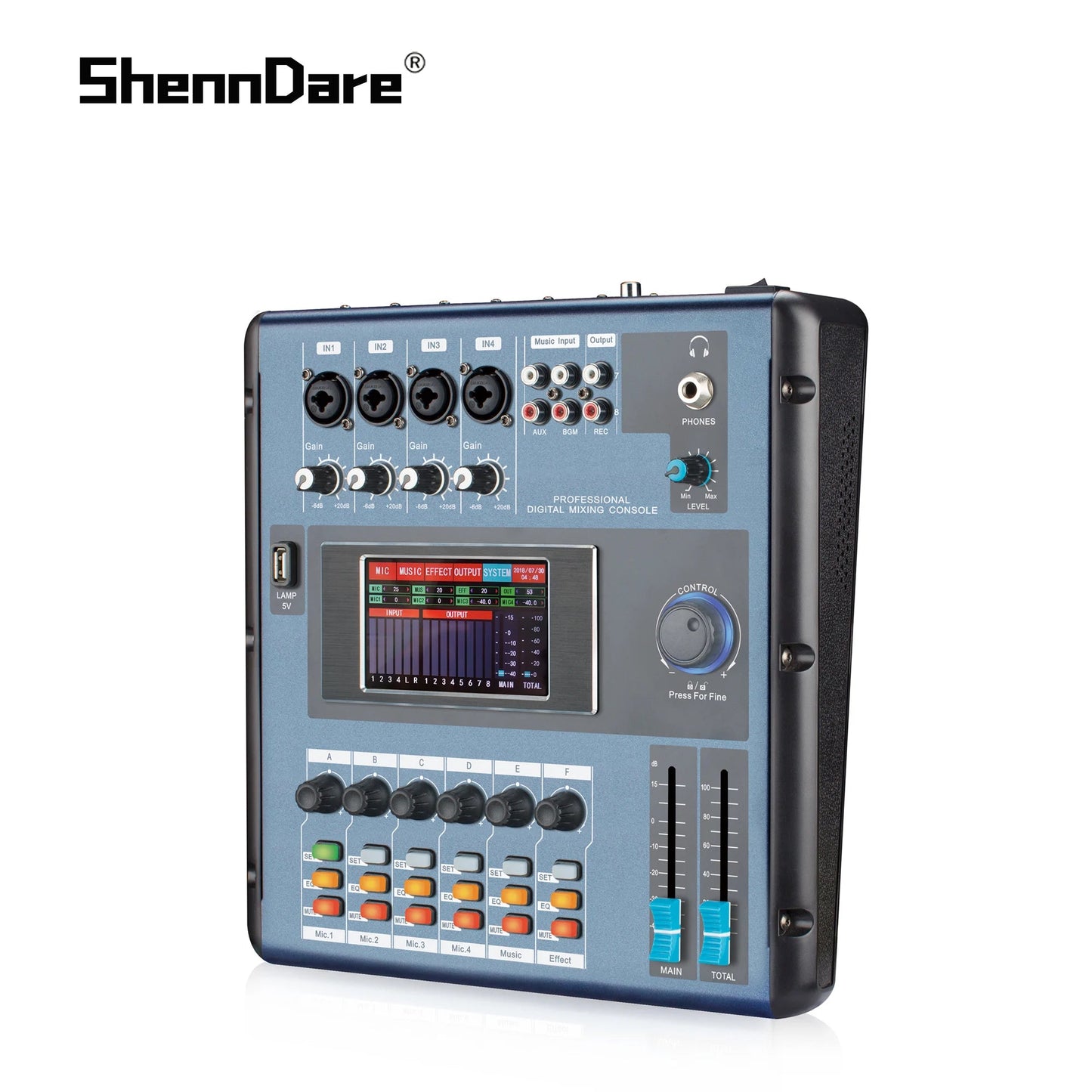 ShennDare MD2006 Screen - Touch Digital Mixer – 6 Channels Professional DJ Controller Audio Mixing Console with WIFI/USB - ZAMAR AUDIO SOLUTIONS