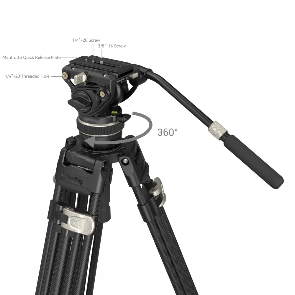 SmallRig Carbon Fiber Tripod 3989 FreeBlazer Heavy - Duty Kit – Professional Camera Video Tripod Stand for DSLR, SLR, Camcorder - ZAMAR AUDIO SOLUTIONS