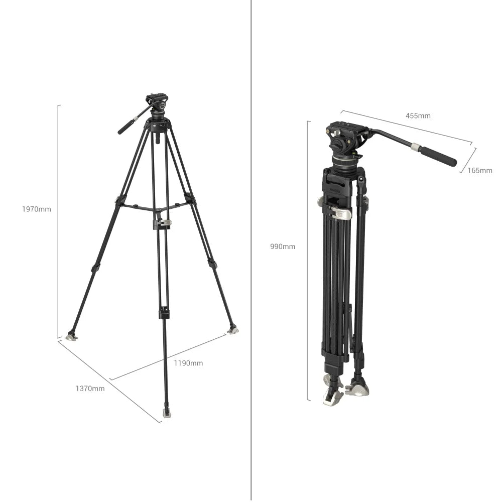 SmallRig Carbon Fiber Tripod 3989 FreeBlazer Heavy - Duty Kit – Professional Camera Video Tripod Stand for DSLR, SLR, Camcorder - ZAMAR AUDIO SOLUTIONS