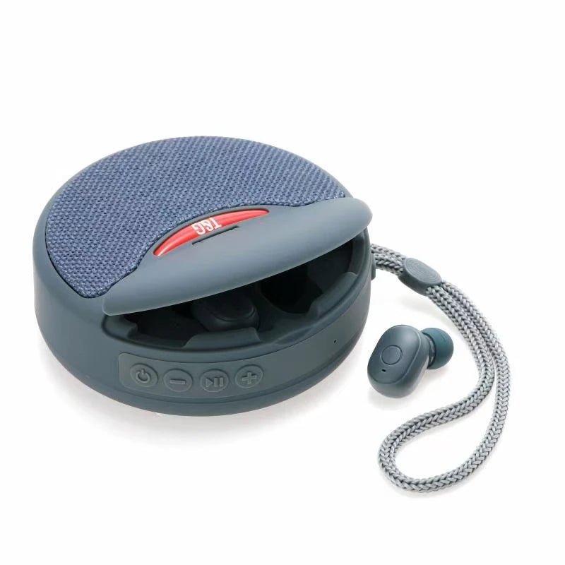 TG808 Mini Wireless Bluetooth Speaker – Two-in-One Wireless Earphone, TWS Subwoofer, Hands-Free, Multi-Function, TF Card, FM - ZAMAR AUDIO SOLUTIONS