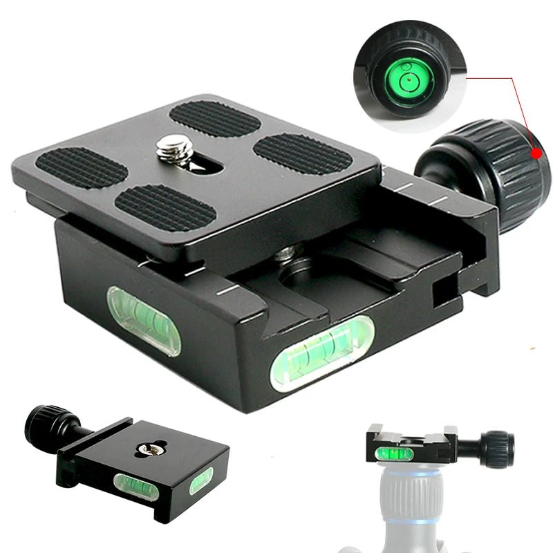 Tripod Ball Head Mount Adapter PU50 RRS – Quick Release Clip Plate Clamp for Arca Swiss DSLR Camera Ballhead, Aluminum - ZAMAR AUDIO SOLUTIONS
