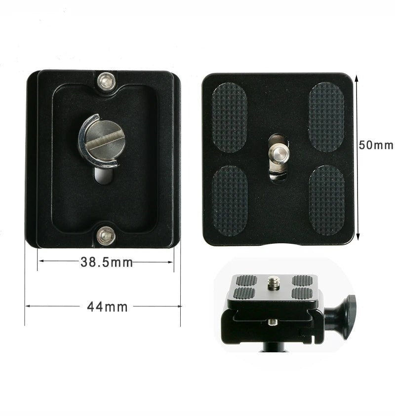 Tripod Ball Head Mount Adapter PU50 RRS – Quick Release Clip Plate Clamp for Arca Swiss DSLR Camera Ballhead, Aluminum - ZAMAR AUDIO SOLUTIONS
