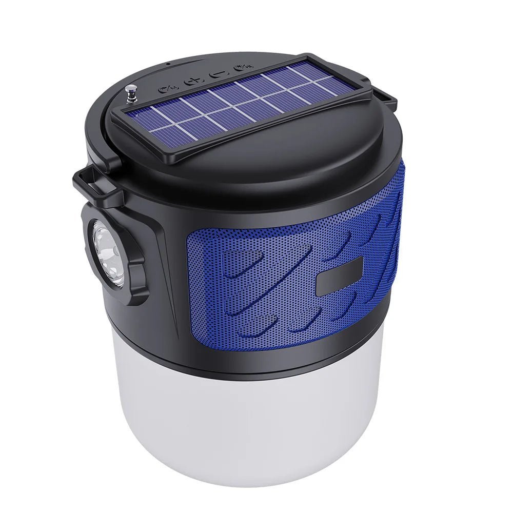V12 Outdoor Solar Lighting Camping Light Wireless Bluetooth Speaker – Portable Subwoofer, FM, TF Card, Convenient Card Insertion - ZAMAR AUDIO SOLUTIONS