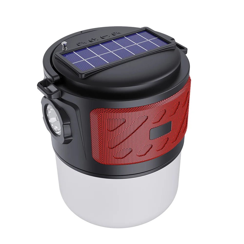 V12 Outdoor Solar Lighting Camping Light Wireless Bluetooth Speaker – Portable Subwoofer, FM, TF Card, Convenient Card Insertion - ZAMAR AUDIO SOLUTIONS