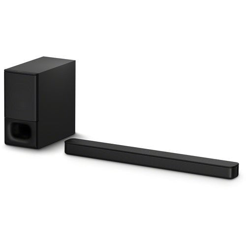 Vision Plus VP2113SB soundbar with LED display showing 360W 2.1CH connectivity ports and controls