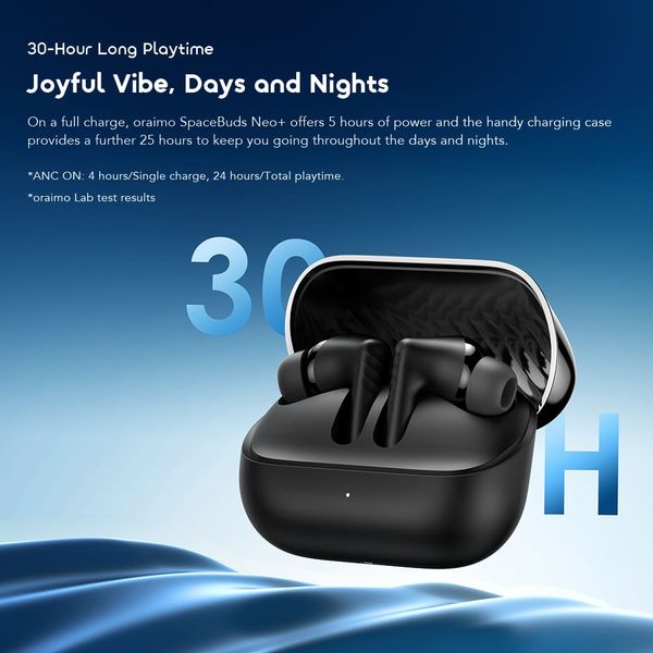 Oraimo OTW‑323P SpaceBuds Neo+ — ANC Spatial Audio Wireless Earbuds, 30‑Hour Playtime, Nairobi Delivery