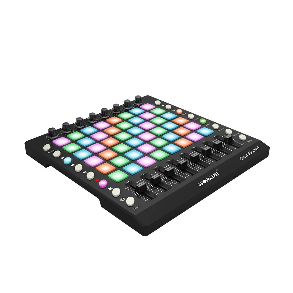 Worlde ORCA PAD48 PRO MIDI Keyboard Pad Controller – 16 Drum Pads, 48 RGB Backlit Pads, USB MIDI, DJ Remix - ZAMAR AUDIO SOLUTIONS