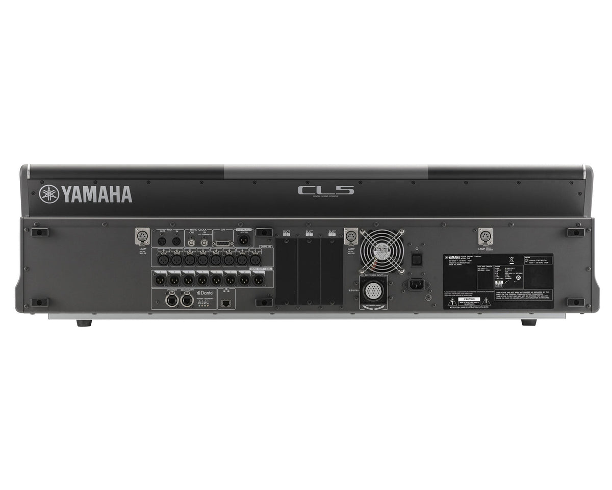 Yamaha CL5 digital mixer Dante network ports rear panel