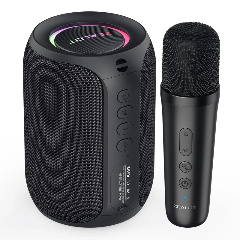 ZEALOT S62M karaoke speaker Kenya with one wireless microphone showing complete bundle on white background