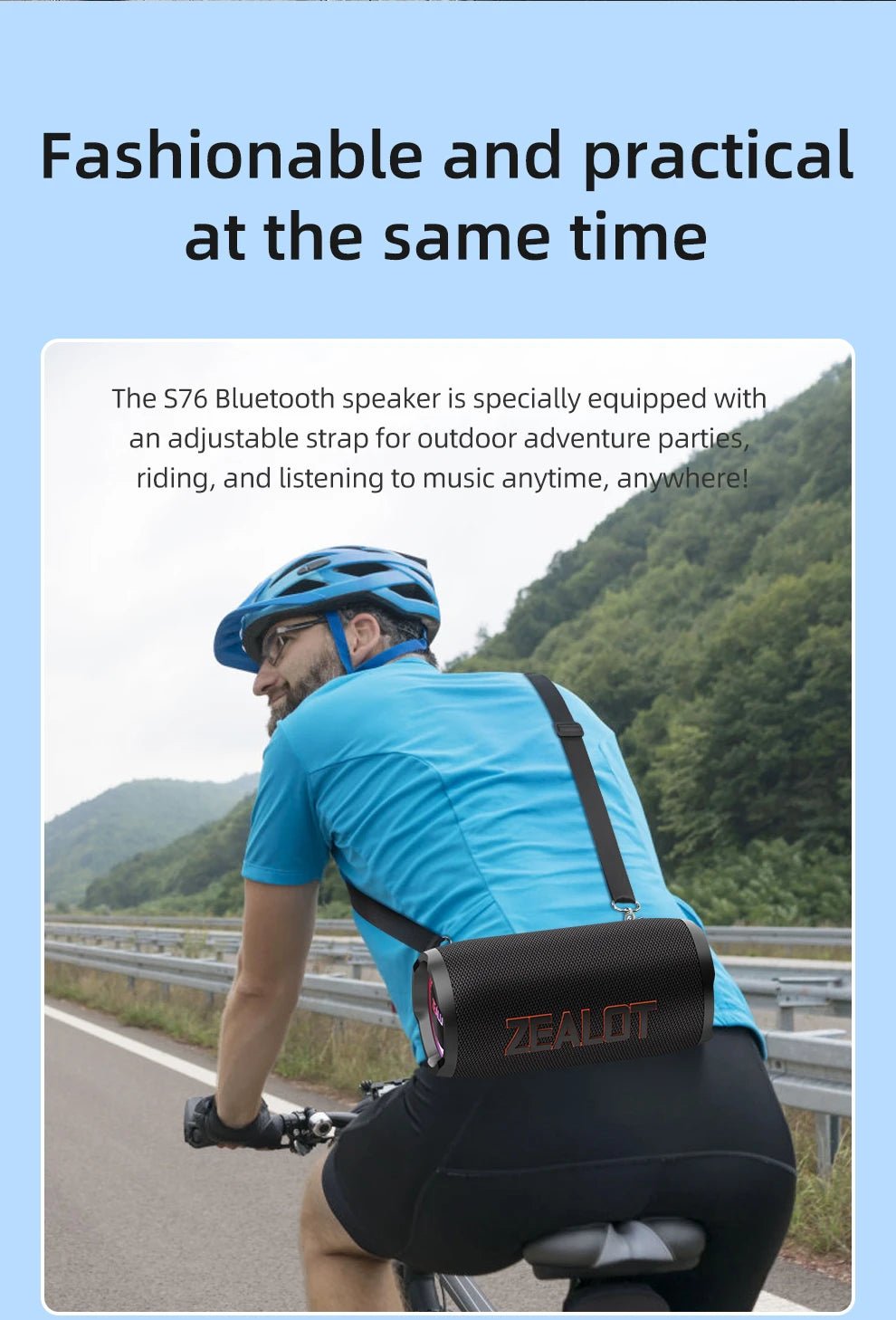 ZEALOT - S76 50W Portable Wireless Bluetooth Speaker – IPX6 Waterproof Outdoor Stereo with Deep Bass and Long Battery Life - ZAMAR AUDIO SOLUTIONS