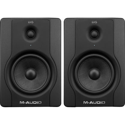 M-Audio BX5 D2 studio monitor Kenya — matched stereo pair shown side by side, front-facing flat view
