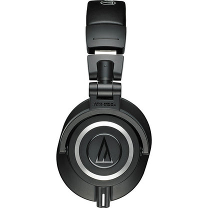 Audio-Technica ATH-M50x Kenya direct side view showing earcup, ATH-M50x model label, and detachable cable port