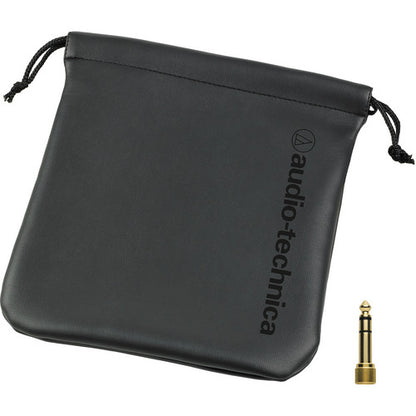 Audio-Technica ATH-M50x Kenya included carrying pouch and gold-plated 6.35mm quarter-inch adapter accessory
