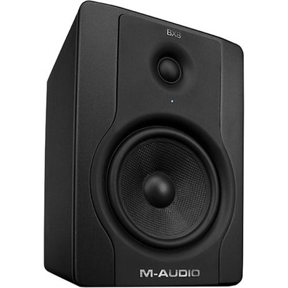 M-Audio BX8 D2 studio monitor Kenya — angled front view showing 8-inch Kevlar woofer and silk dome tweeter
