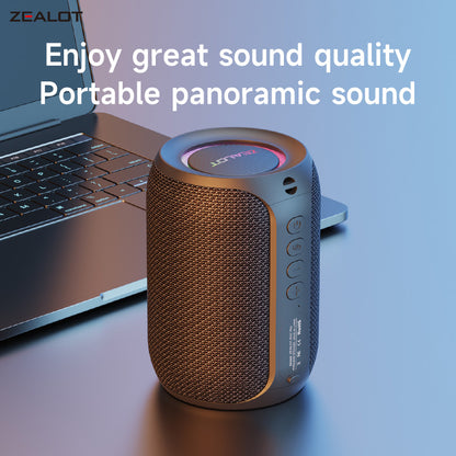 ZEALOT S32PRO Portable Bluetooth Speaker – 15W Waterproof, Long Battery, LED Lights (Nairobi Delivery)