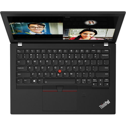 ThinkPad X280 notebook Kenya — top-down open view showing full keyboard, TrackPoint, trackpad, and video call on screen
