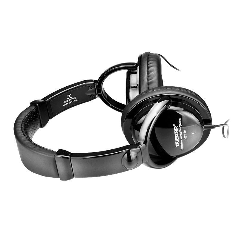 Takstar HD 2000 studio headphones Kenya – folded flat position showing 180-degree earcup swivel and compact storage profile