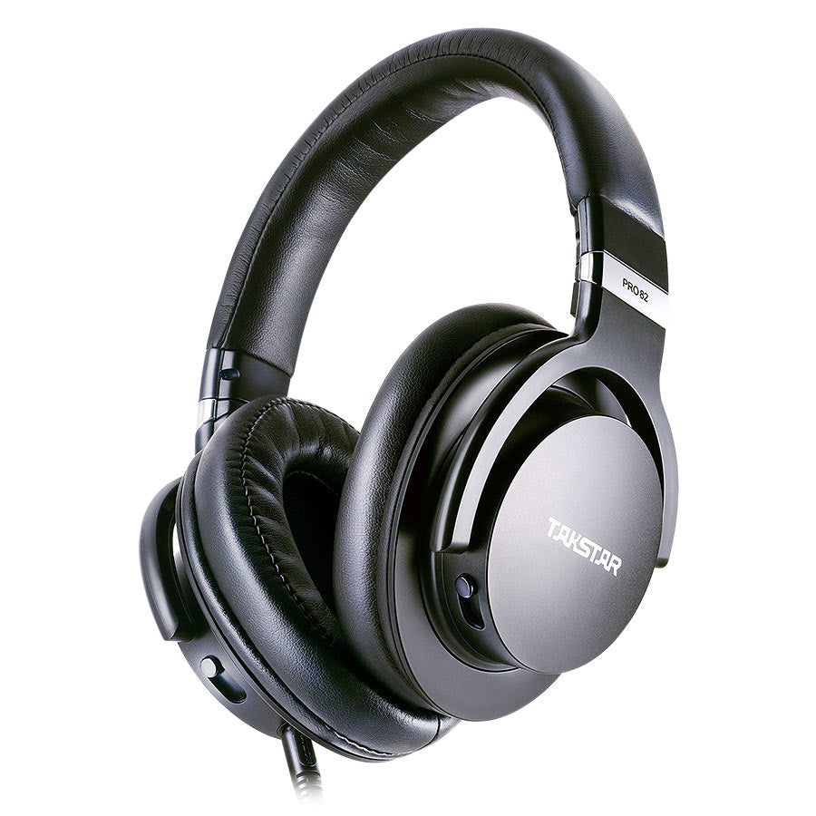 Takstar PRO 82 studio headphones Kenya all-black closed-back over-ear angled side view