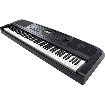 Yamaha DGX-670 portable grand piano full view – 88 weighted keys in black