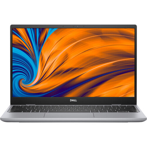 Dell Latitude 3320 Kenya – straight-on front view, open lid, keyboard and display fully visible, silver finish