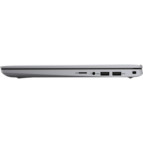 Dell Latitude 3320 Kenya – right-side close-up, SD card slot, 3.5mm jack, two USB-A ports, Kensington lock slot