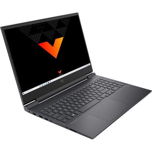 HP Victus 16 Kenya open at angle showing Victus logo on screen, full keyboard and trackpad visible