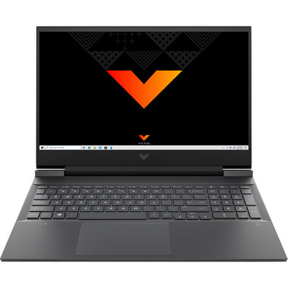 HP Victus 16 Kenya front-on view with Victus logo displayed on 16-inch FHD screen, dark chassis