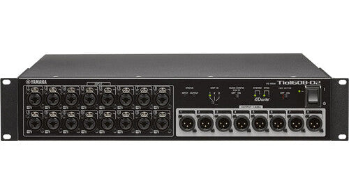 Yamaha Tio1608‑D — 16×8 Dante Stage Box I/O Rack
