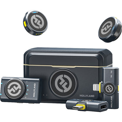 Hollyland Lark M2 Kenya full system with transmitters, charging case, Lightning and USB-C receivers