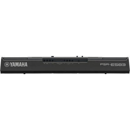Yamaha PSR-E583 portable keyboard Kenya front view showing 61 touch-sensitive keys and control panel