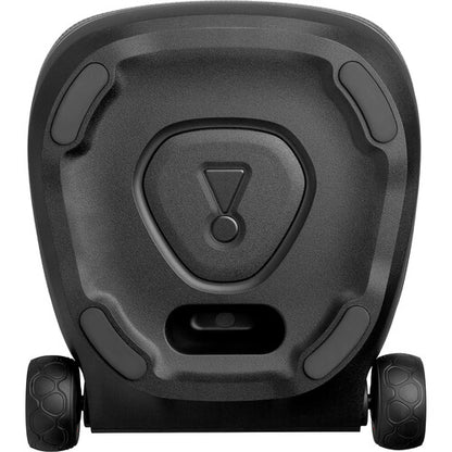 JBL PartyBox 330 Kenya bottom view showing dual transport wheels and base panel
