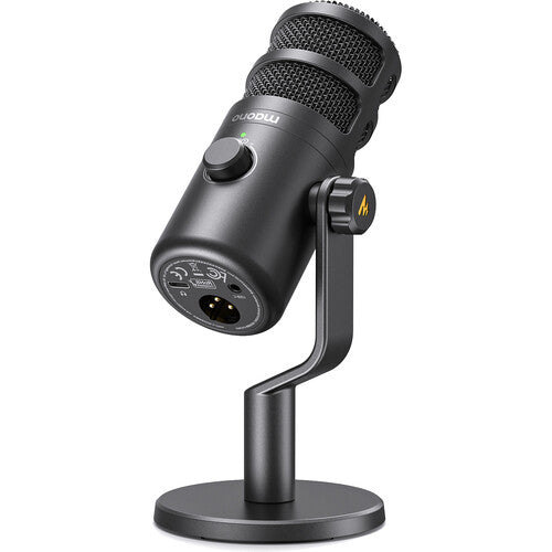 MAONO PD100 XLR podcast microphone Kenya side profile showing metal body and XLR connector